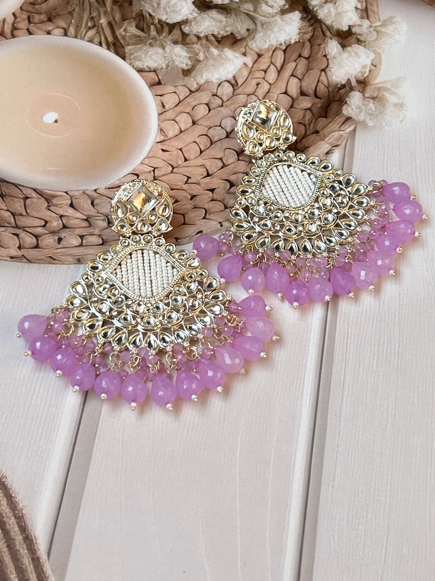 Arina lavender Chandbali