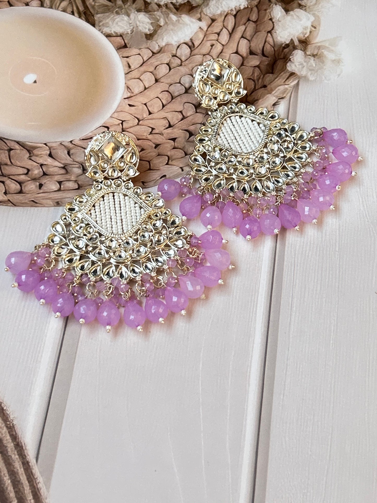 Arina lavender Chandbali
