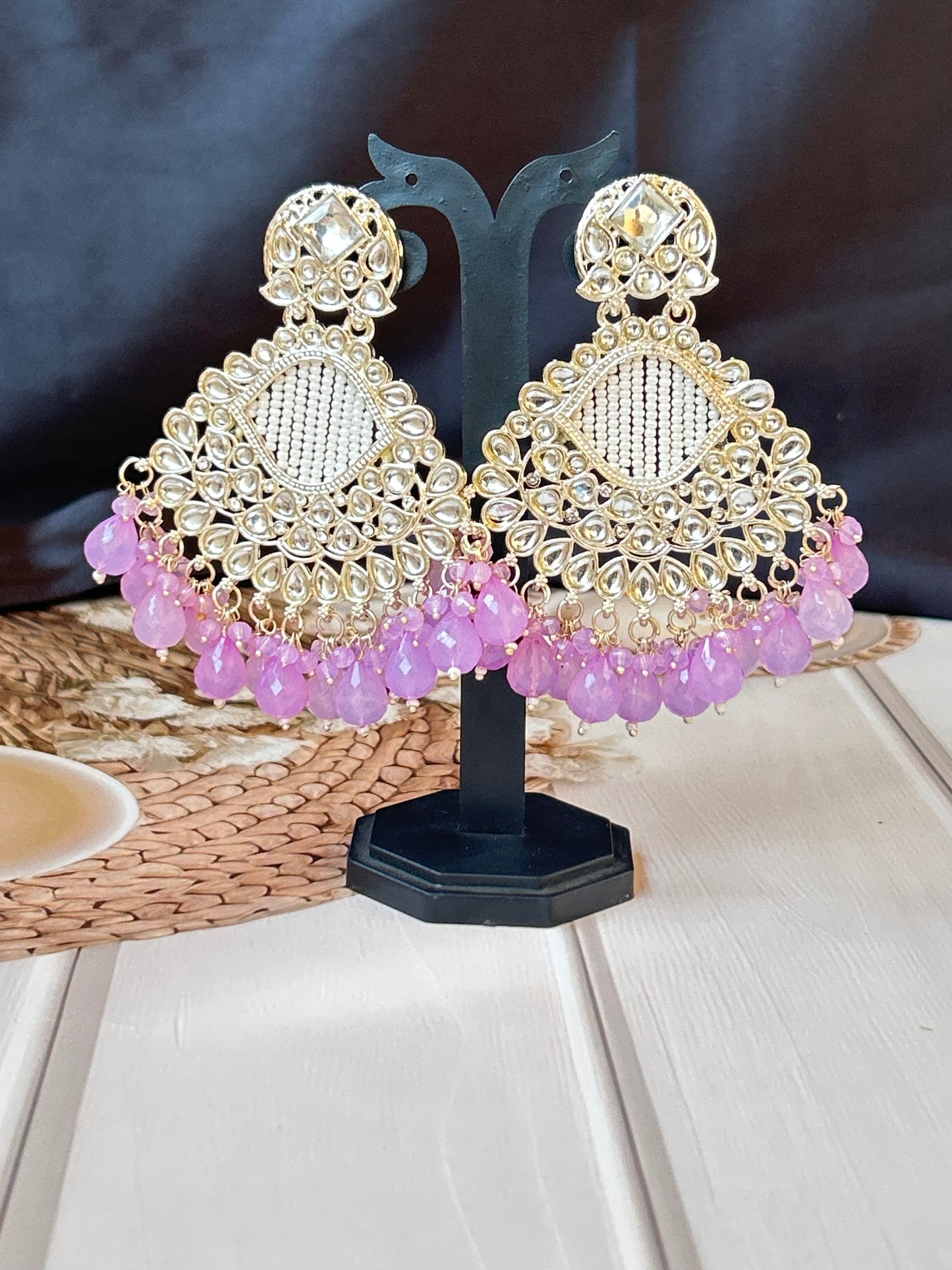 Arina lavender Chandbali