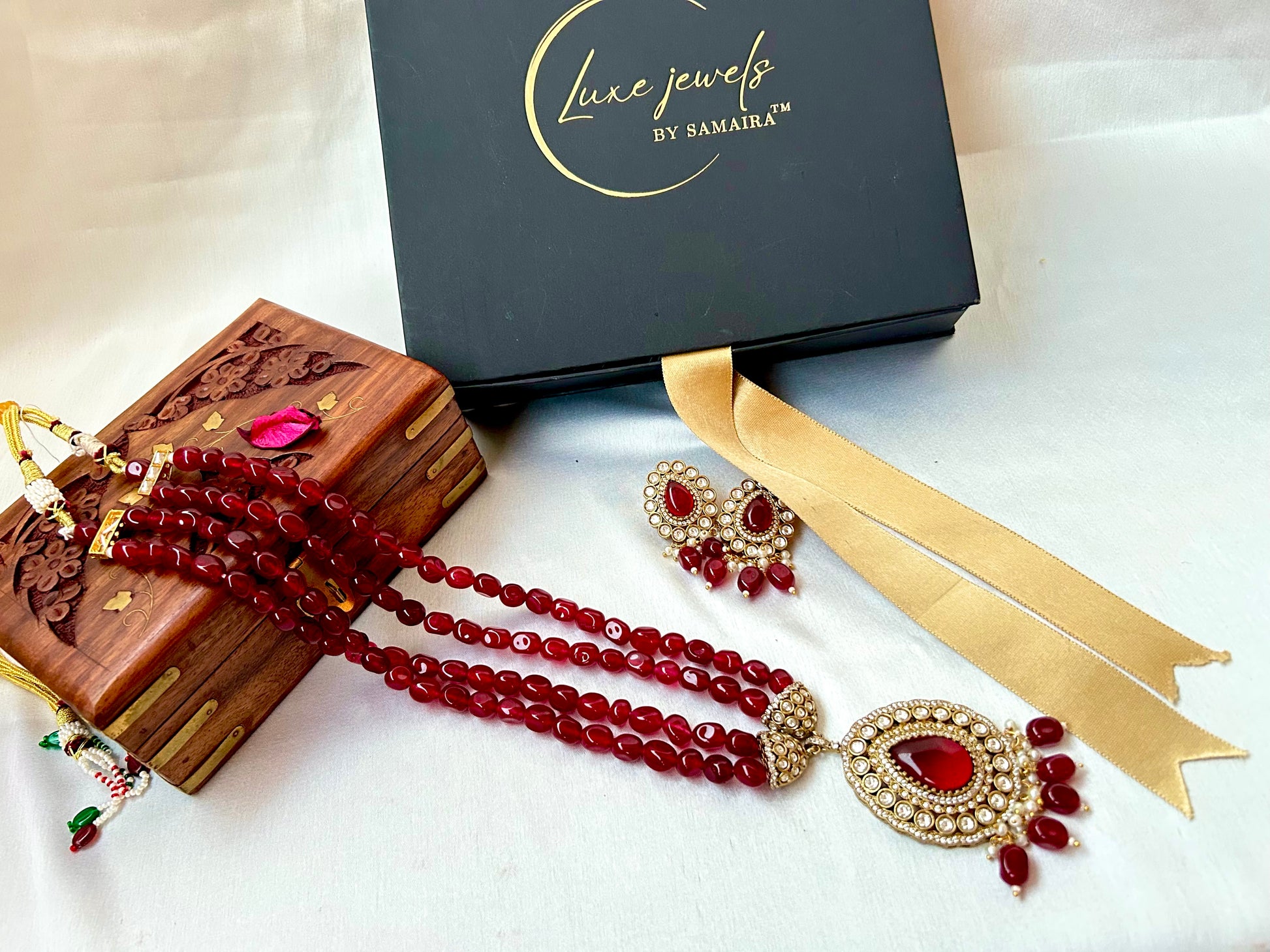 red rani haar ,long necklace set