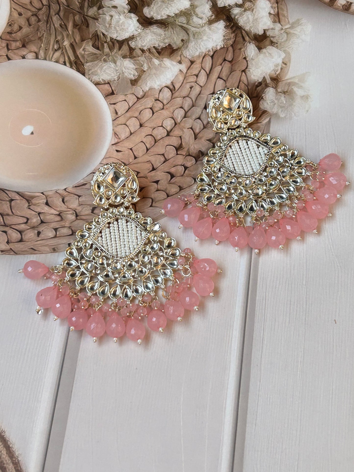 Arina pink Chandbali