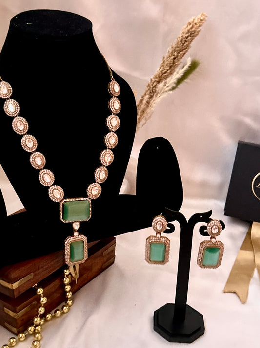 Zarina sea green necklaceset