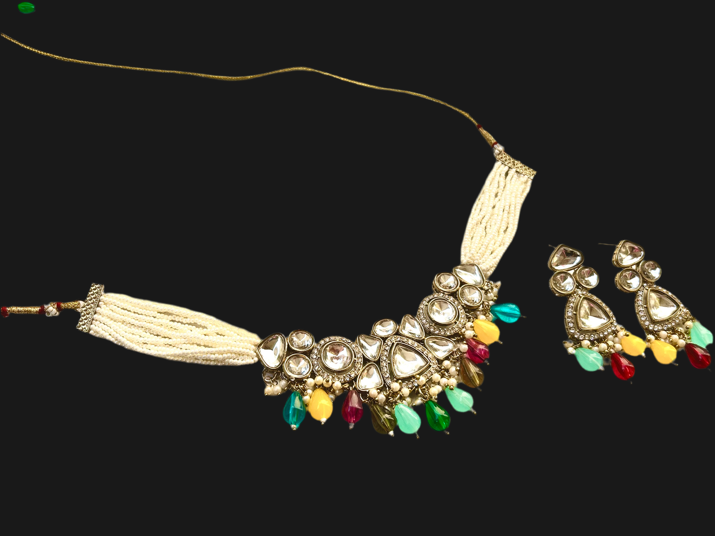 Kirtika multi kundan necklace