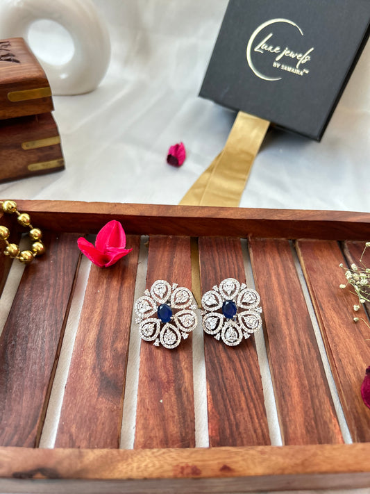 Navy blue studs earrings earrings big studs