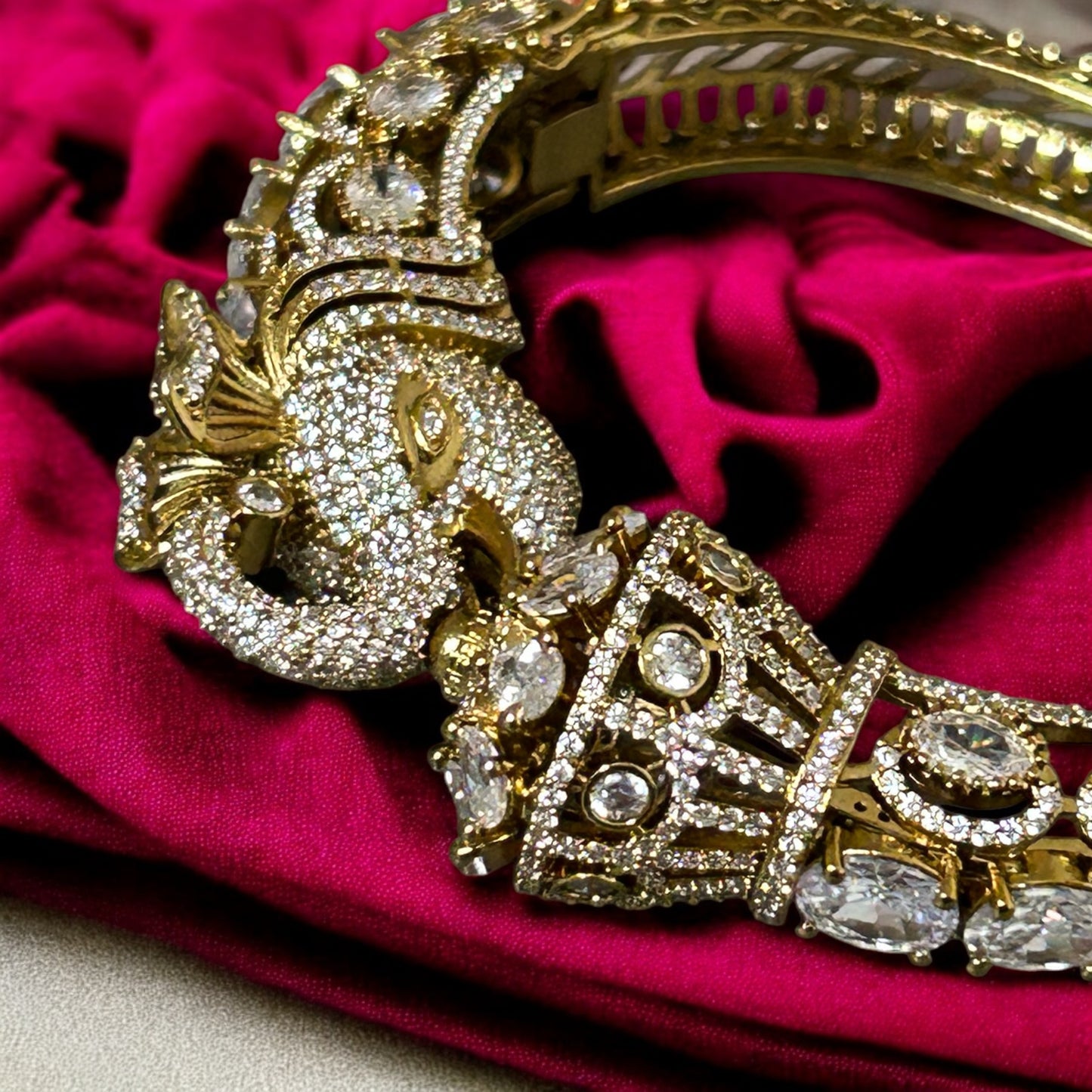 Majestic golden Elephant Bracelet