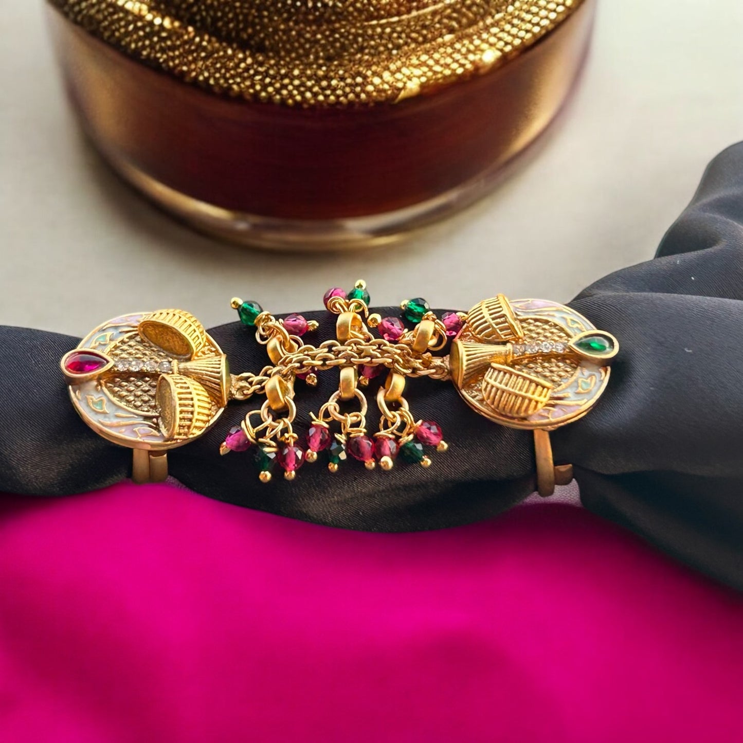 Royal Meenakari Dual Band Ring