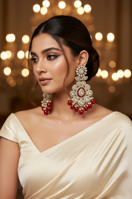 Vritika red Chandbali