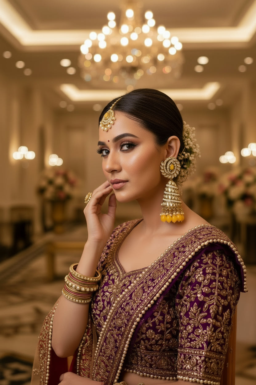 Zareen Yellow Jhumka