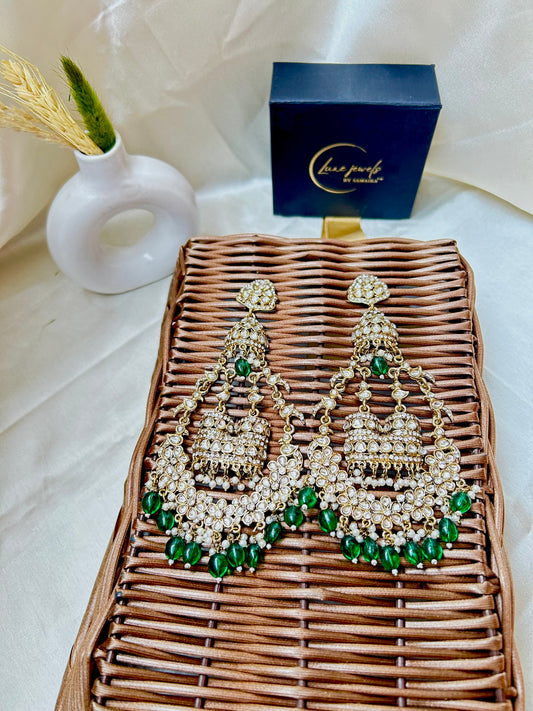 Aadhya Green Chandbali