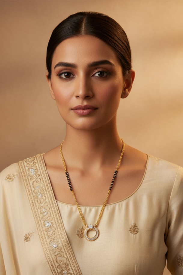 Aurelia Diamond-Cut mangalSutra