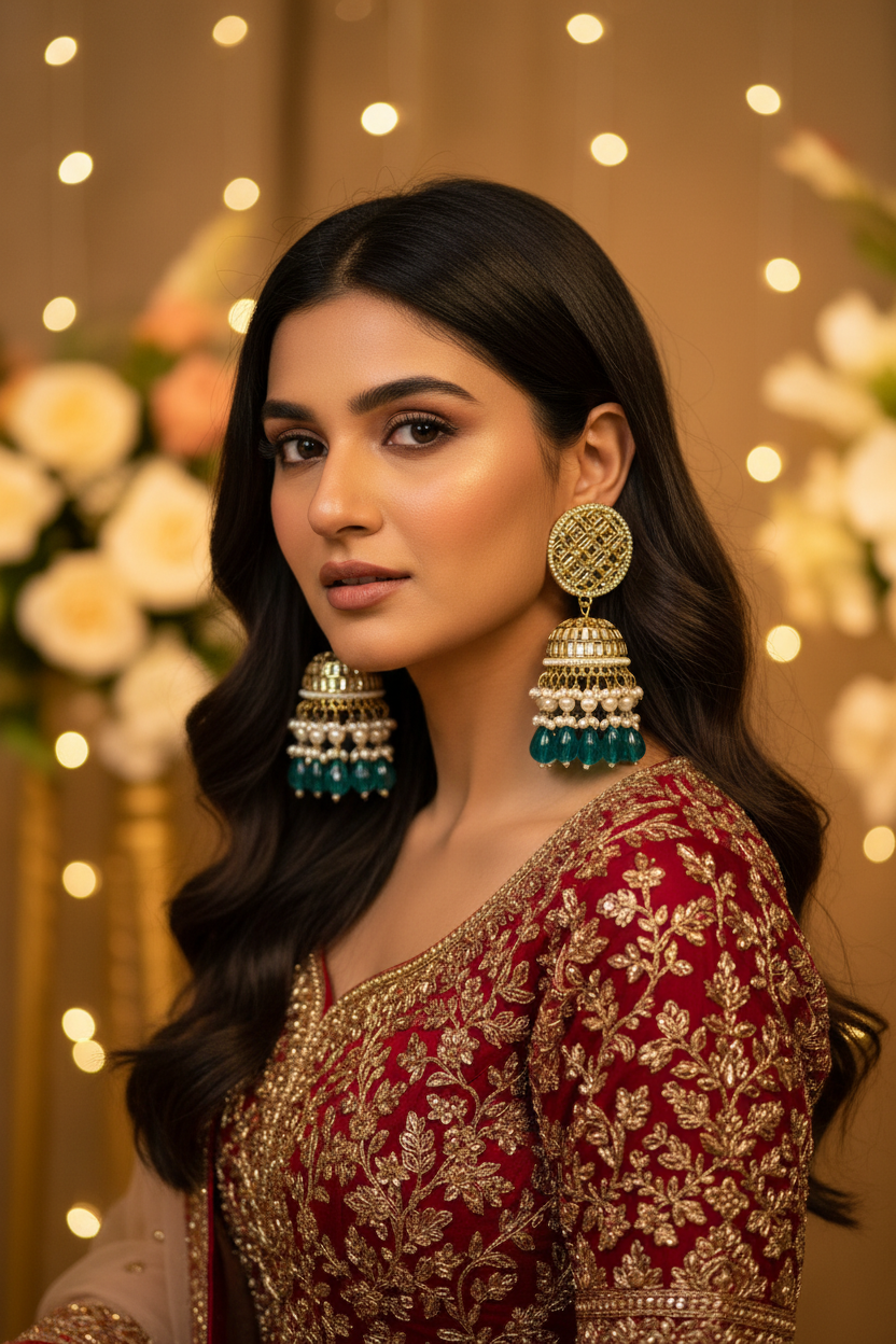 Vanya Rama green jhumka