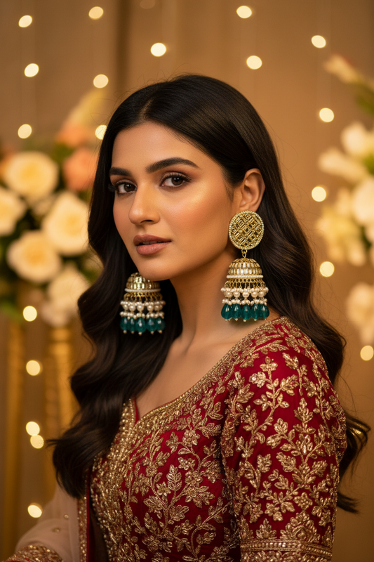 Vanya Rama green jhumka