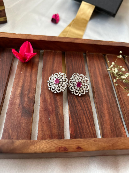 Nensi magenta studs Earrings