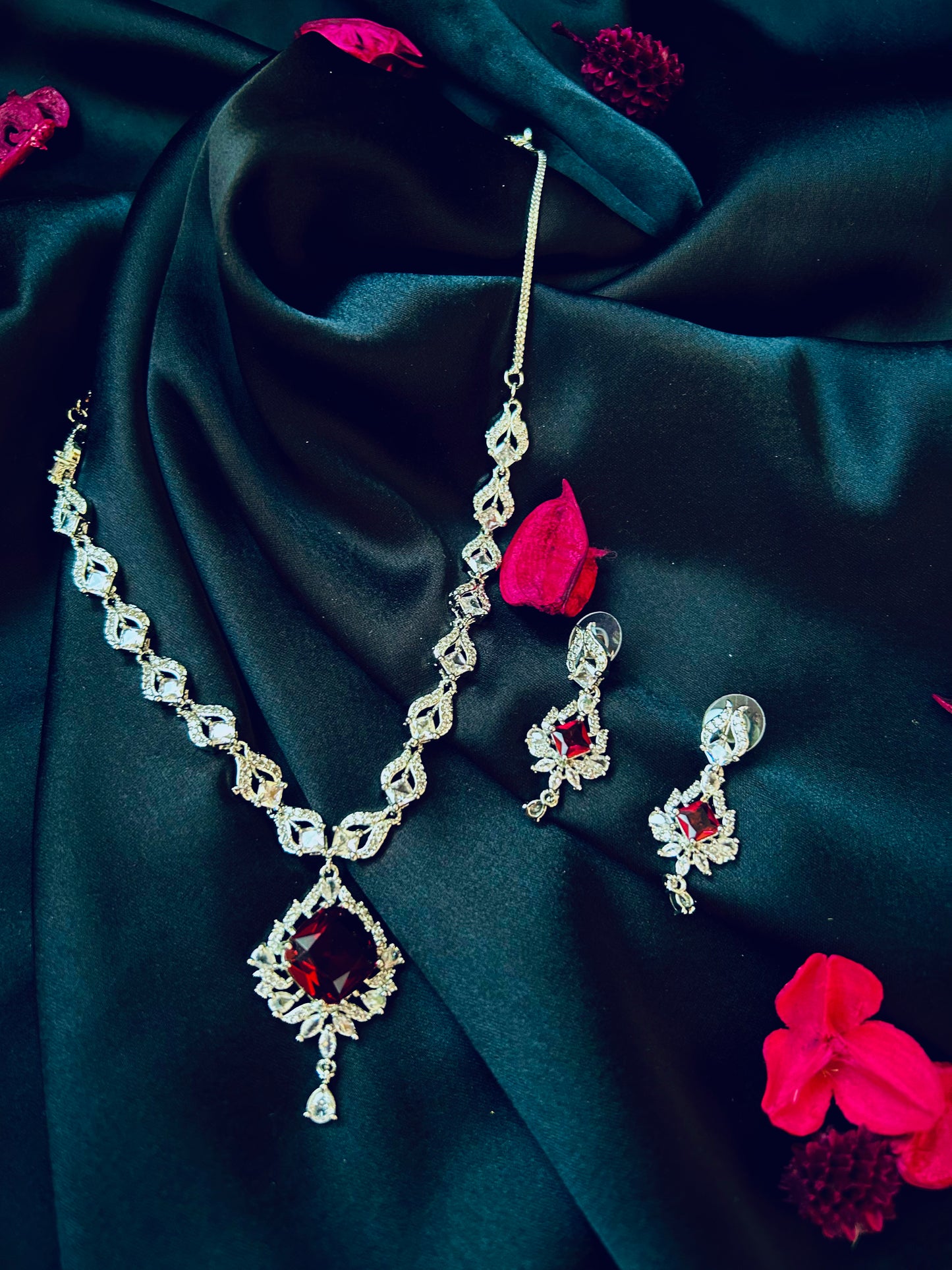 Deepti ruby necklace