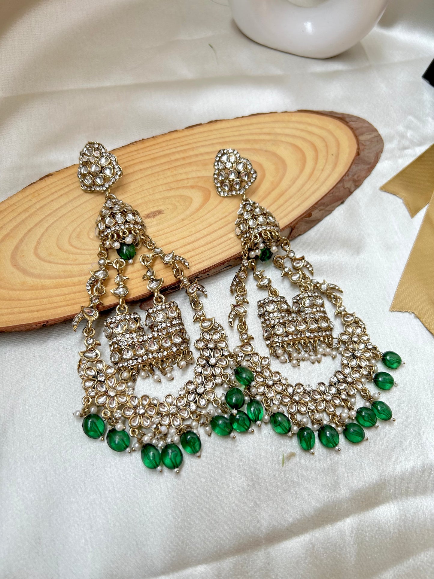 Aadhya Green Chandbali