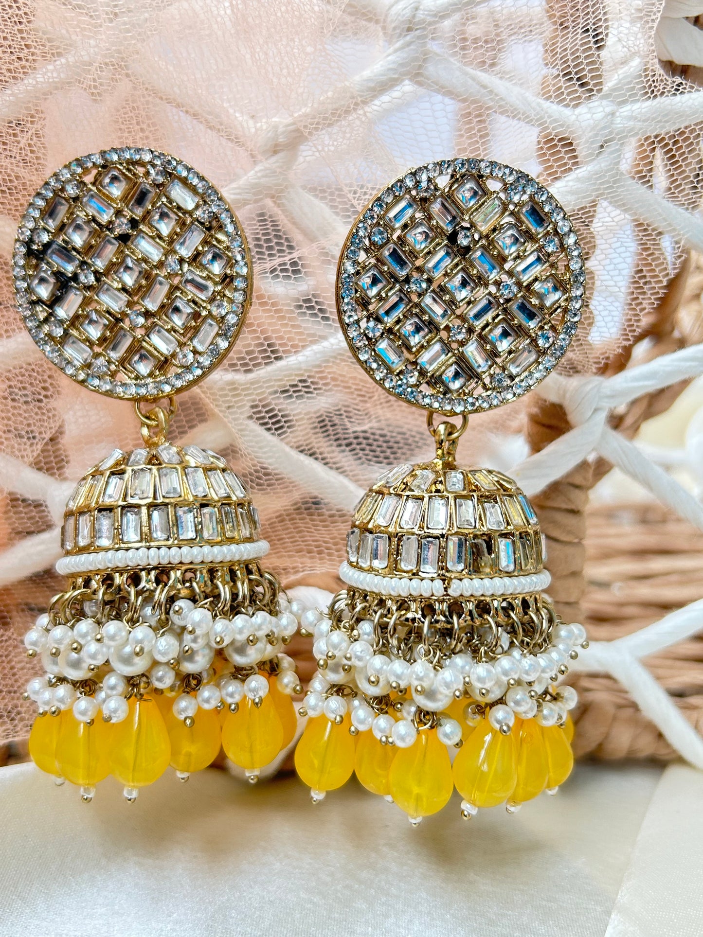 Vanya yellow jhumka