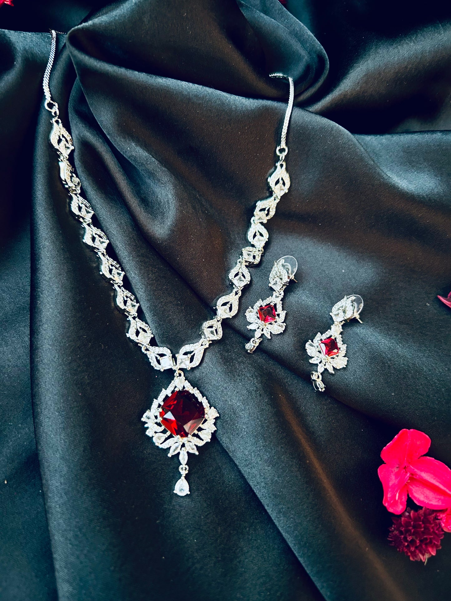 Deepti ruby necklace