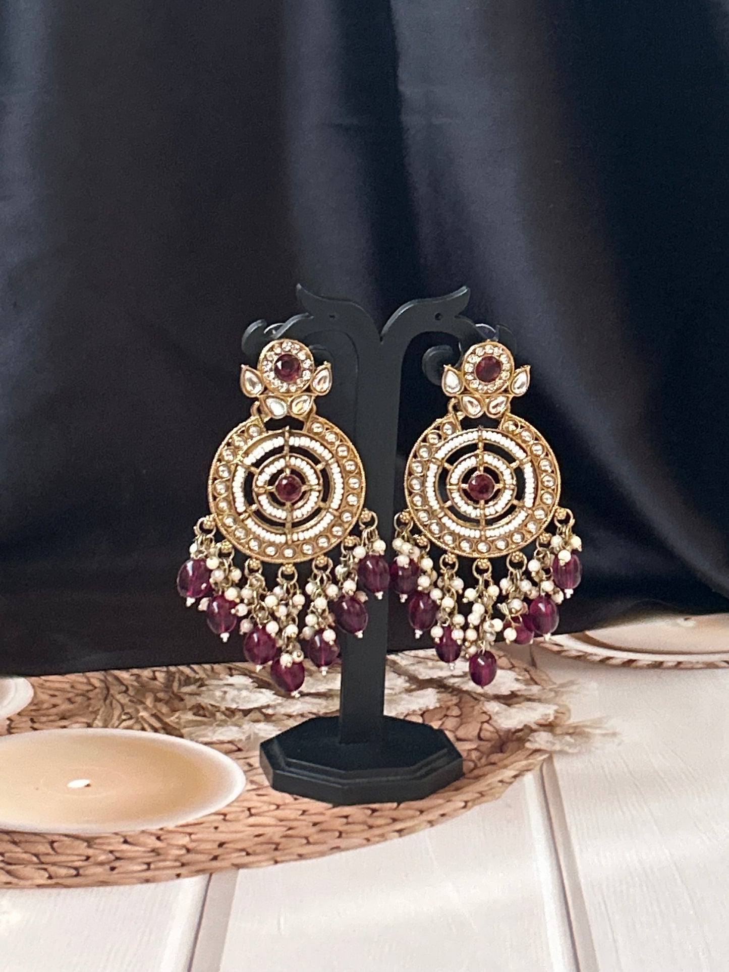 Sara rani pink  chandbalis