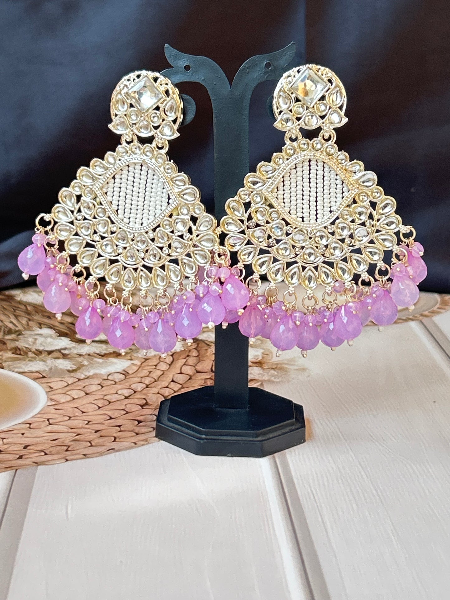 Arina lavender Chandbali