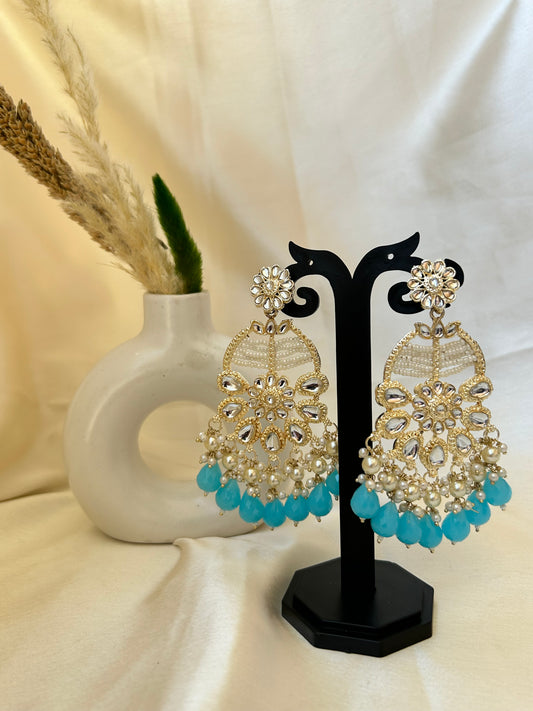 Blue Ishika chandbalis