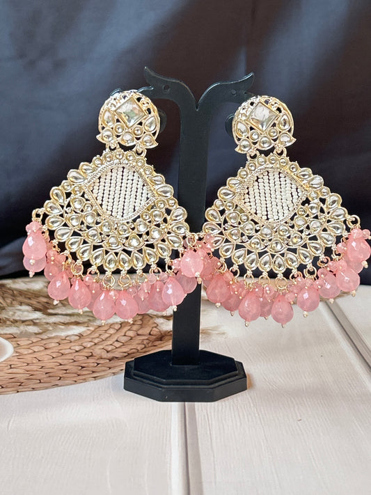 Arina pink Chandbali