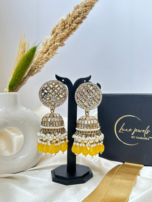 Vanya yellow jhumka