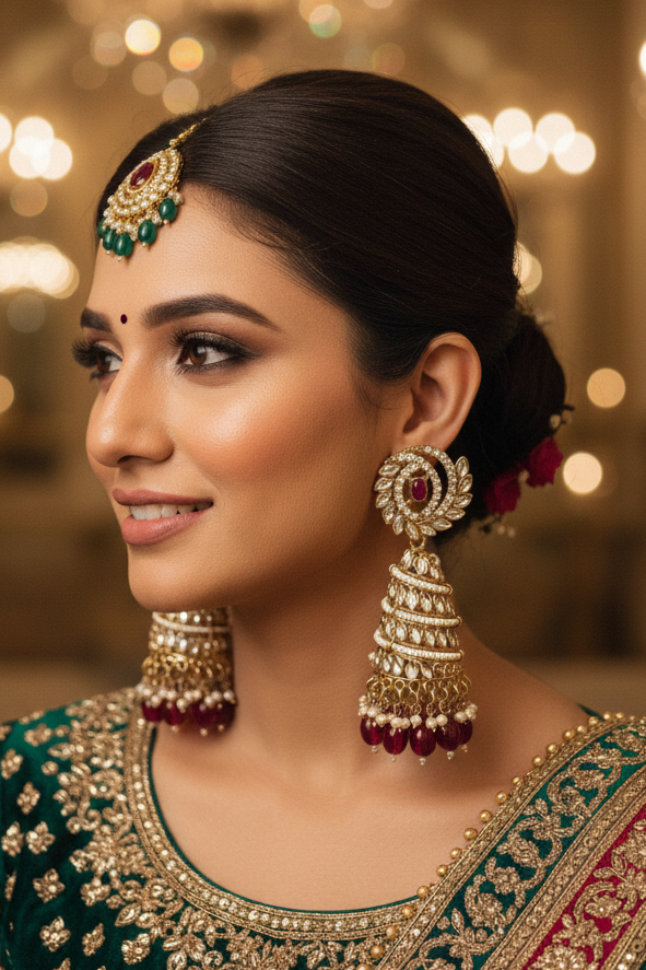 Zareen Magenta Jhumka