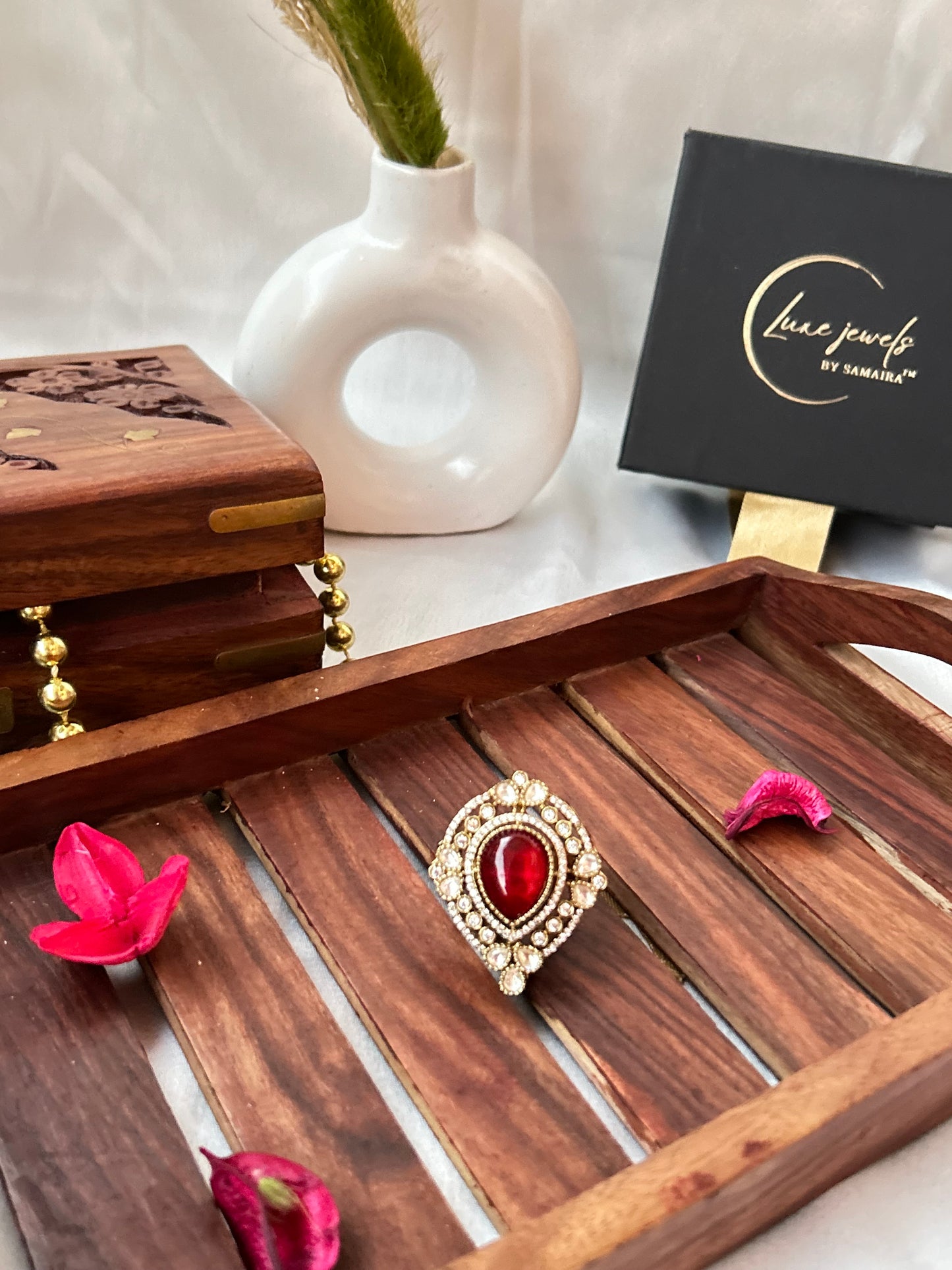 Regal red Statement Ring