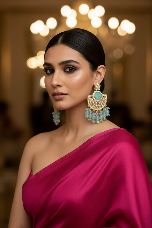 Blue Anika Chandbali