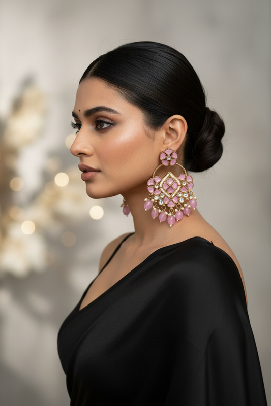 Sitara purple chandbalis