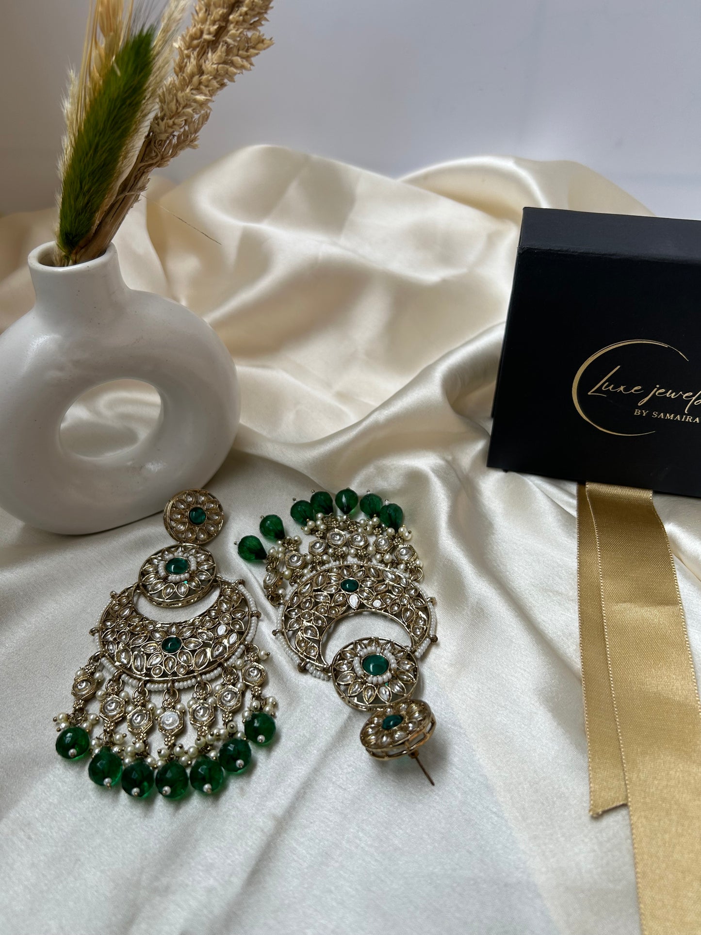Meher Green Chandbali
