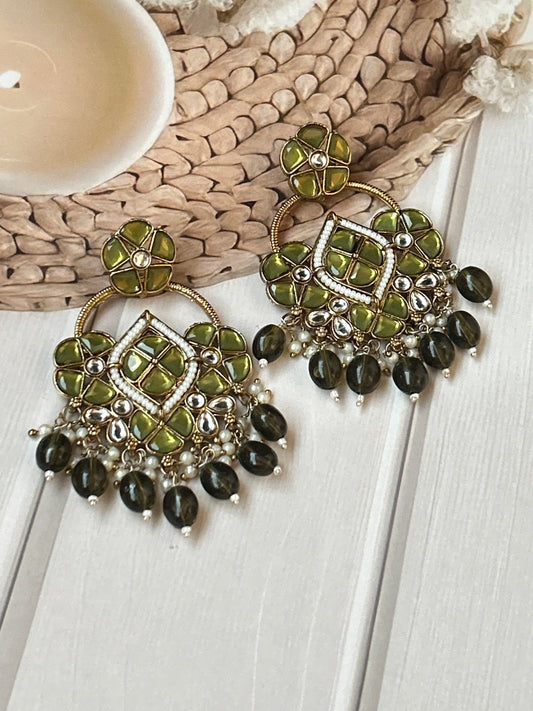 Sitara olive chandbalis