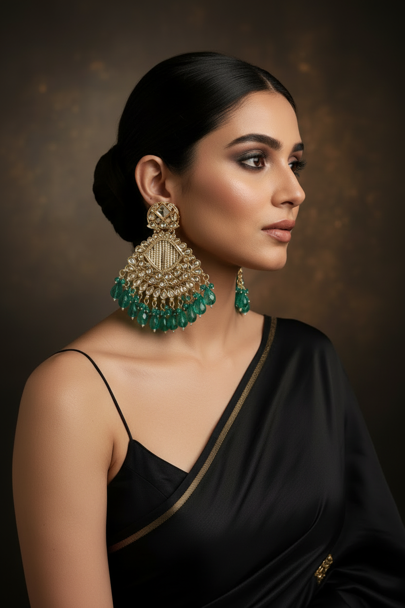 Arina Green Chandbali