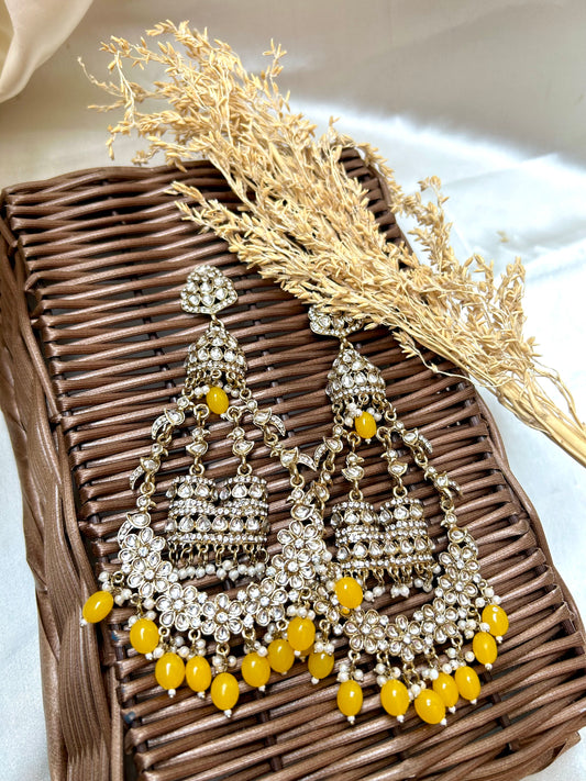 Aadhya yellow Chandbali