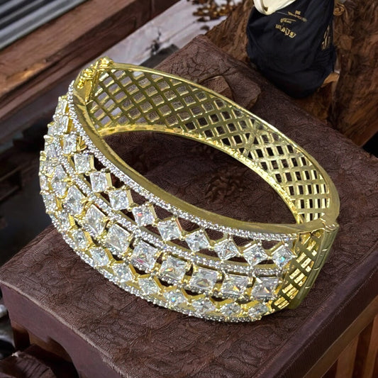 Classic Golden Broad Bracelet