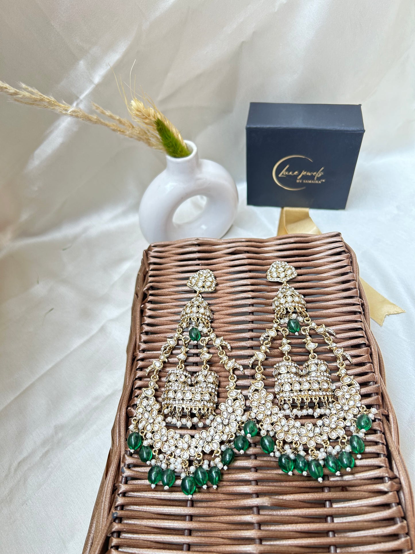 Aadhya Green Chandbali
