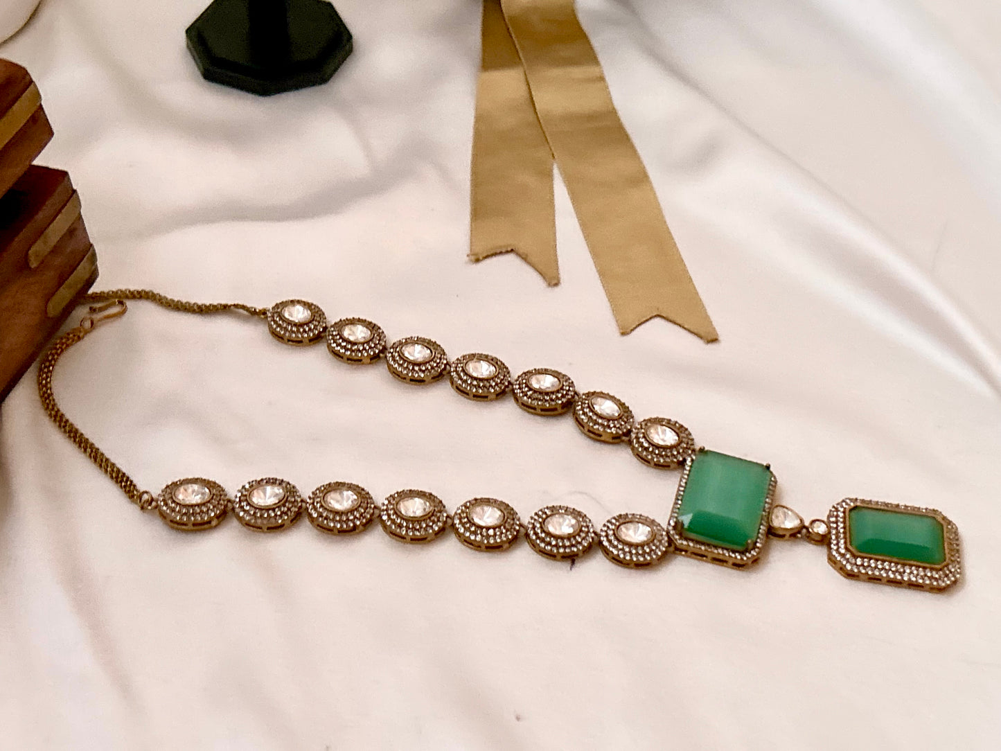 Zarina sea green necklaceset