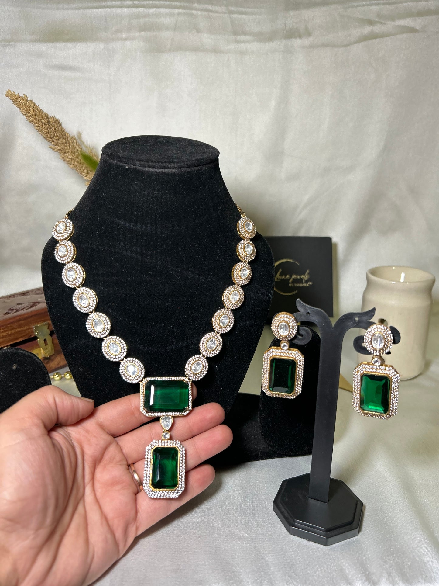 Zarina Emerald necklaceset