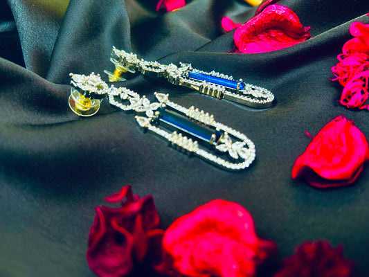 Hitanshi navy earrings