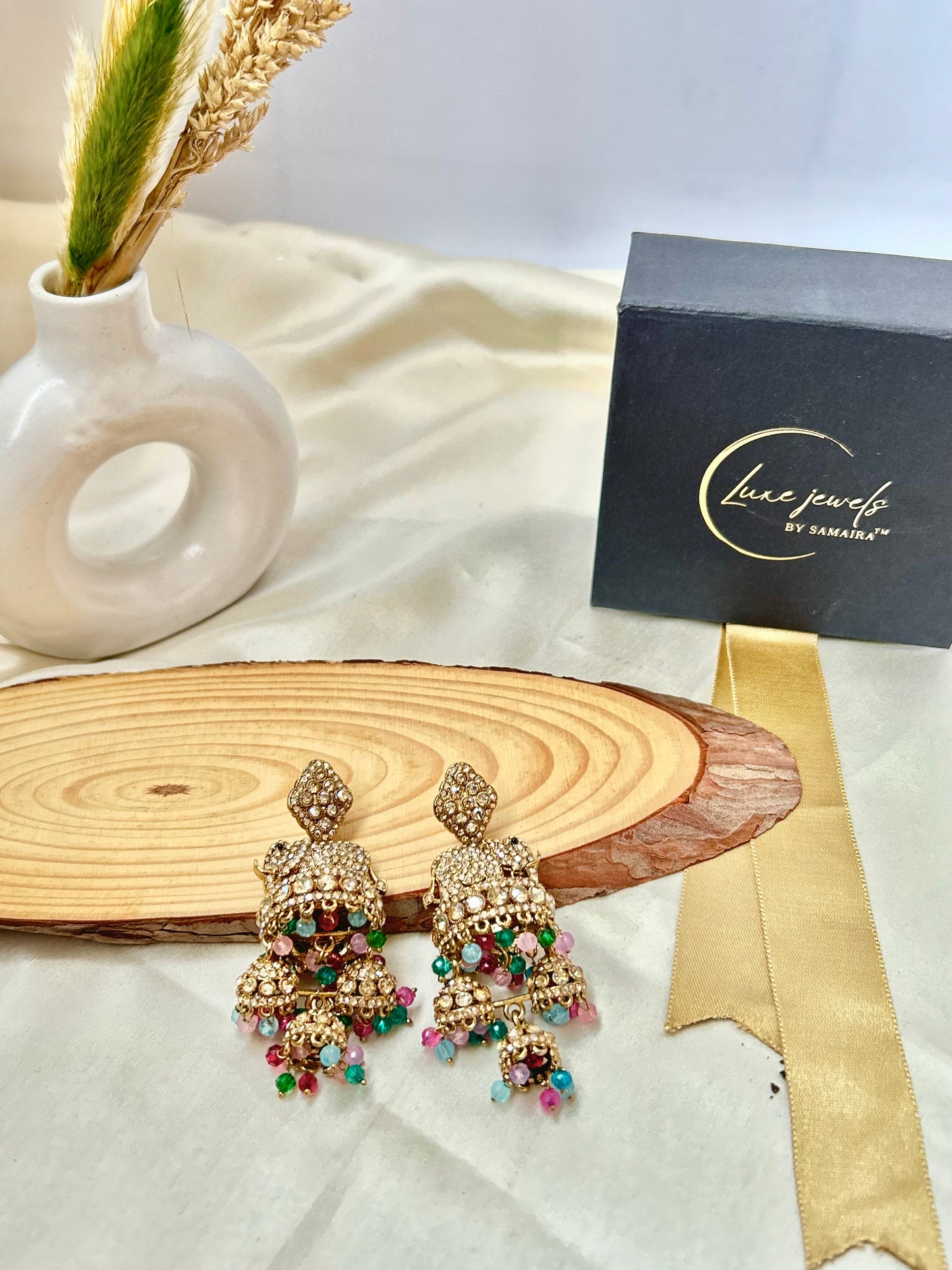 Hiya Multi daimond jhumka
