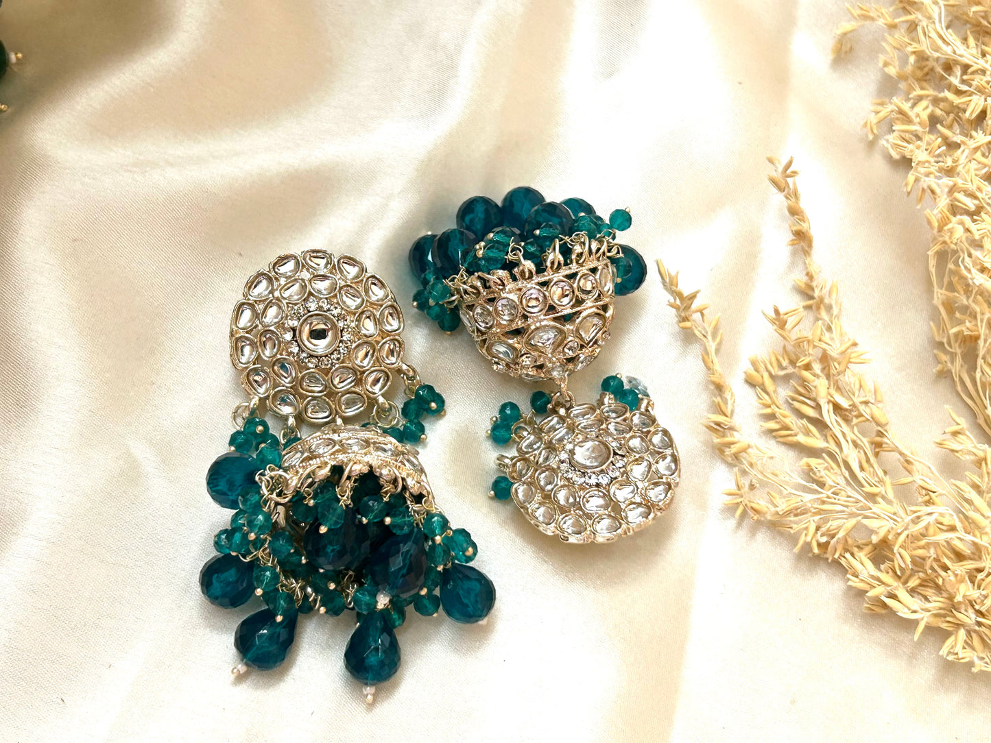 Blue Heena jhumka