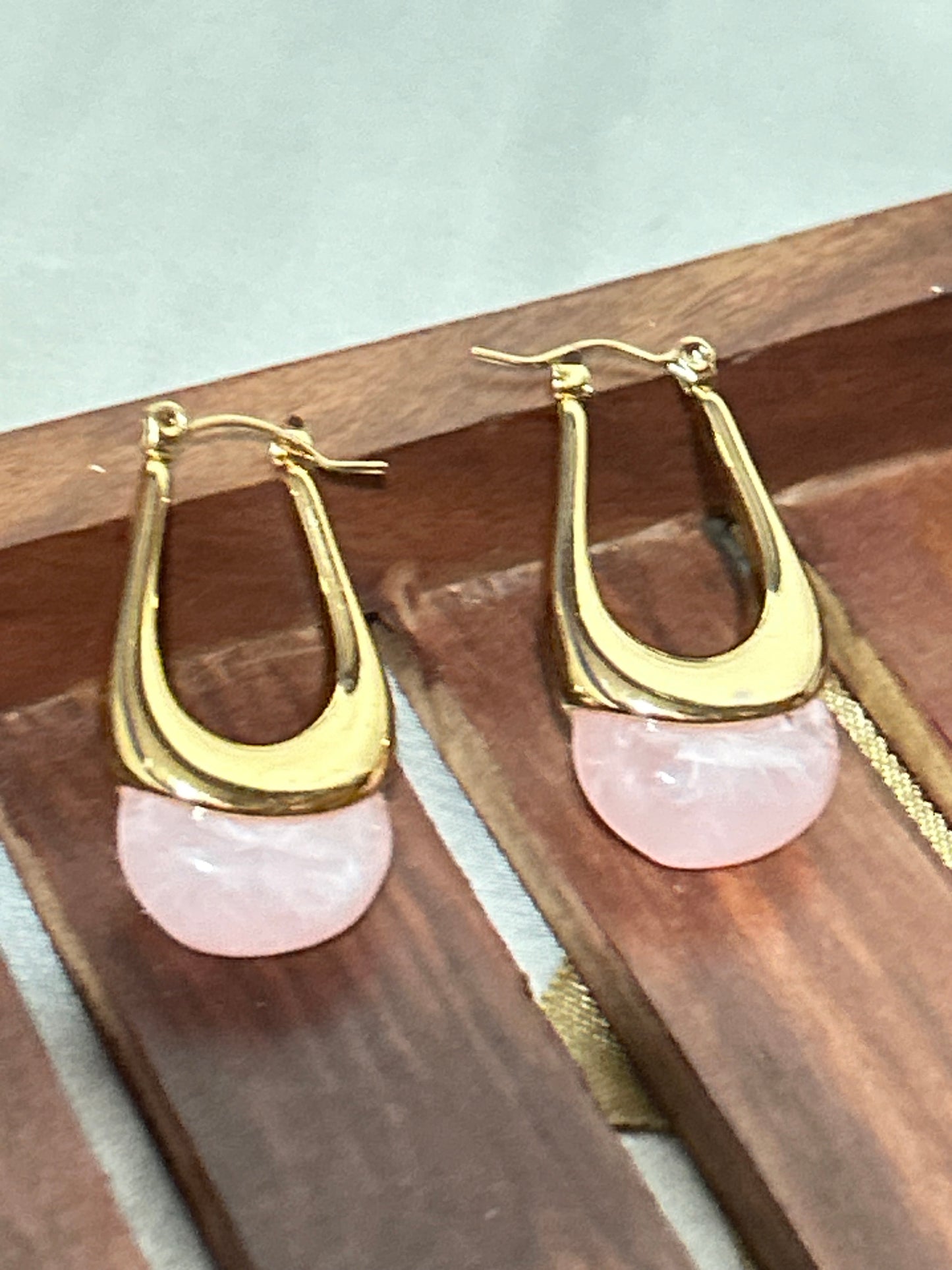 Celeste Charm  pink Hoops