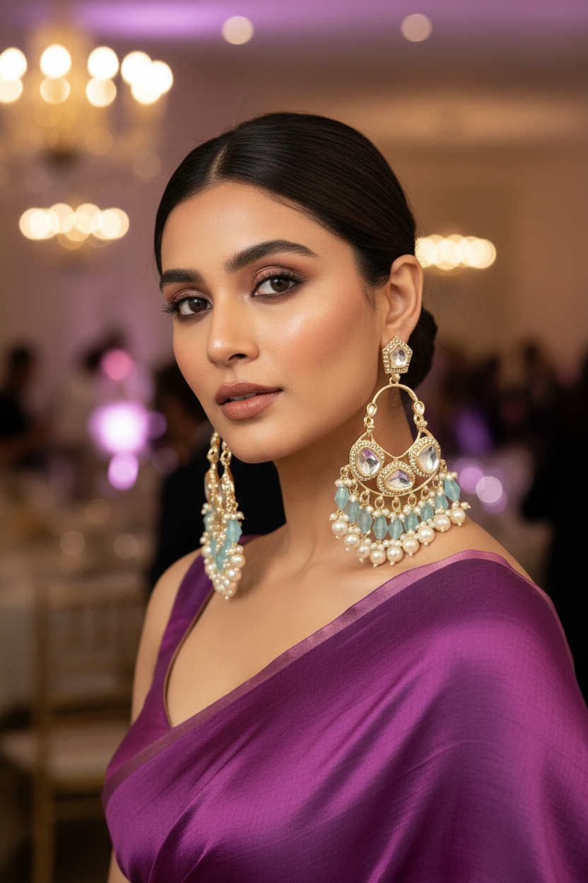 Turquoise Ruchi Chandbali