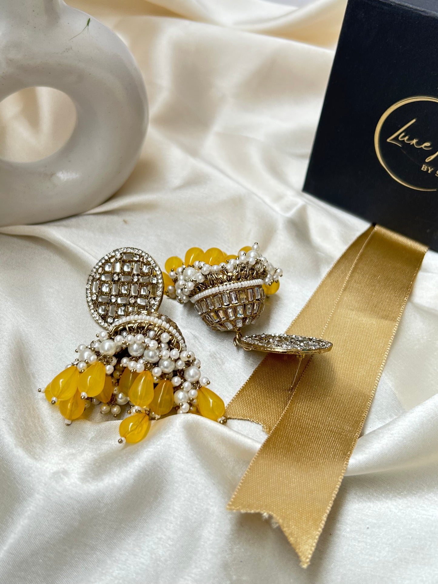 Vanya yellow jhumka