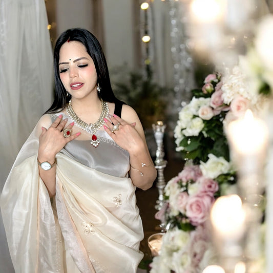 Arina red kundan necklaceset