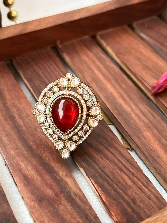 Regal red Statement Ring