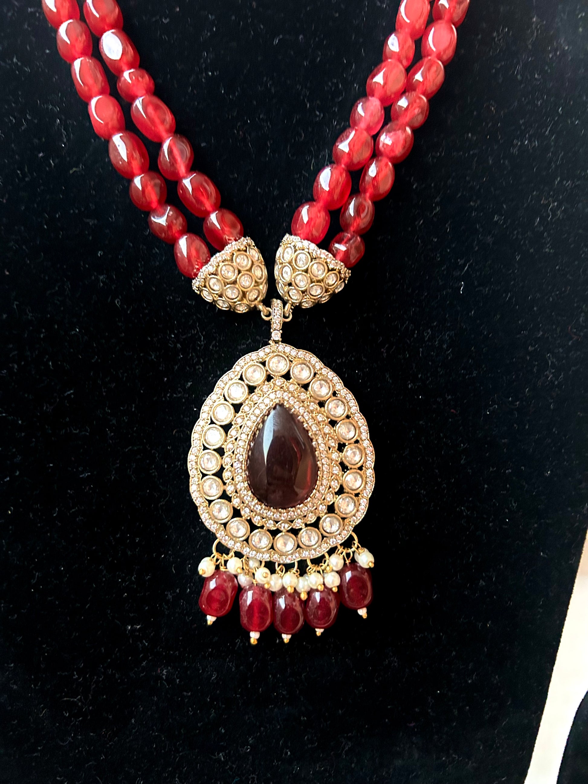 red rani haar ,long necklace set