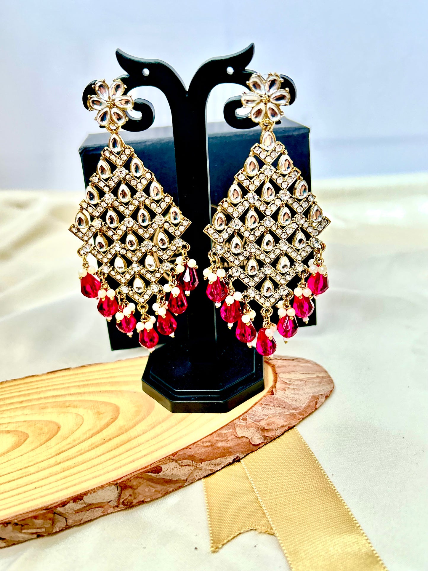 Shloka Red chandbalis