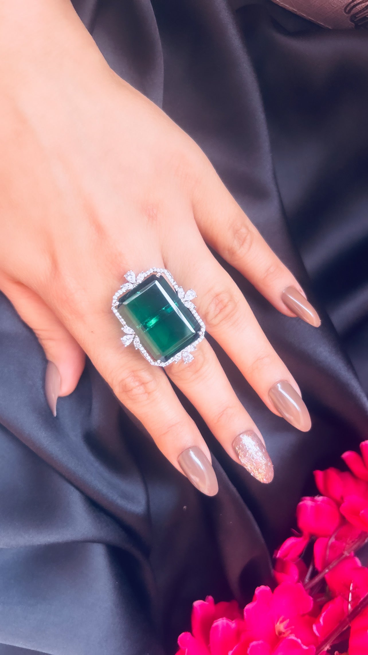 Alisha Emerald ring