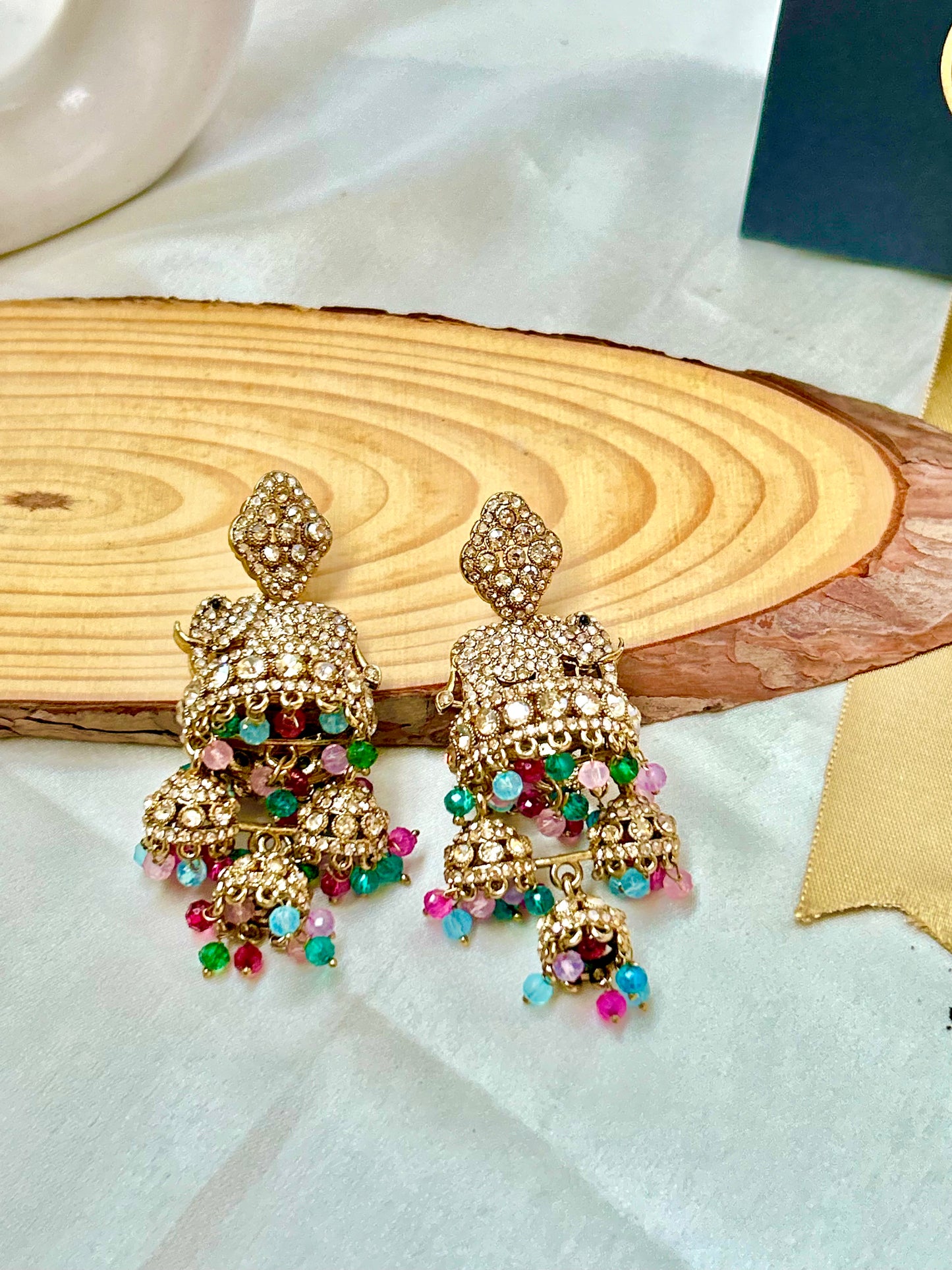 Hiya Multi daimond jhumka
